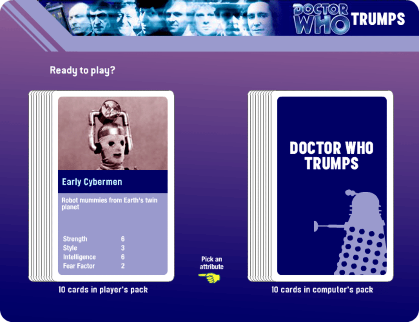 Doctor Who Trumps screenshot