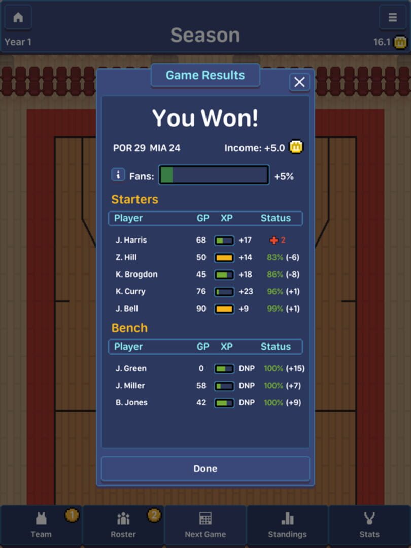 Hoop League Tactics - Screenshot