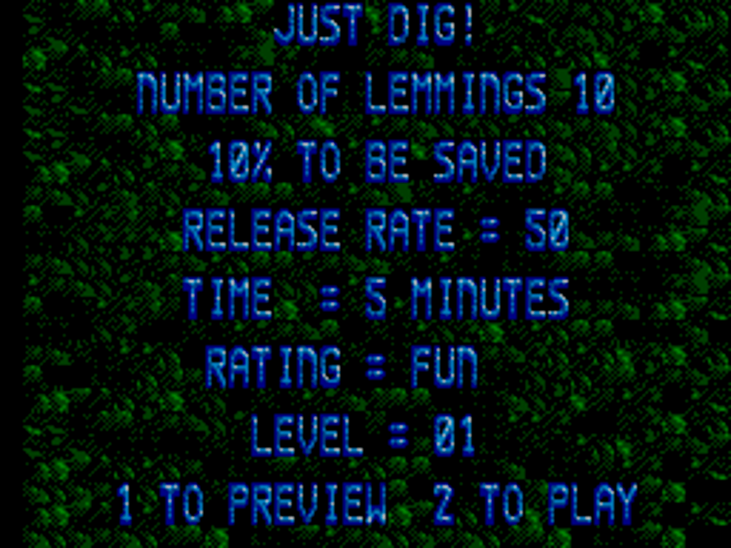 Lemmings screenshot