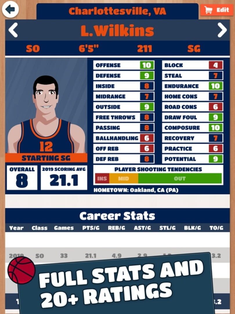 College Bball Coach 2 - Screenshot