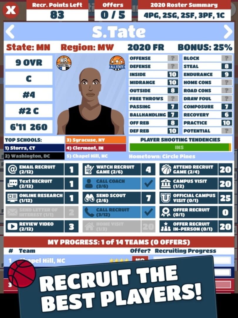 College Bball Coach 2 - Screenshot
