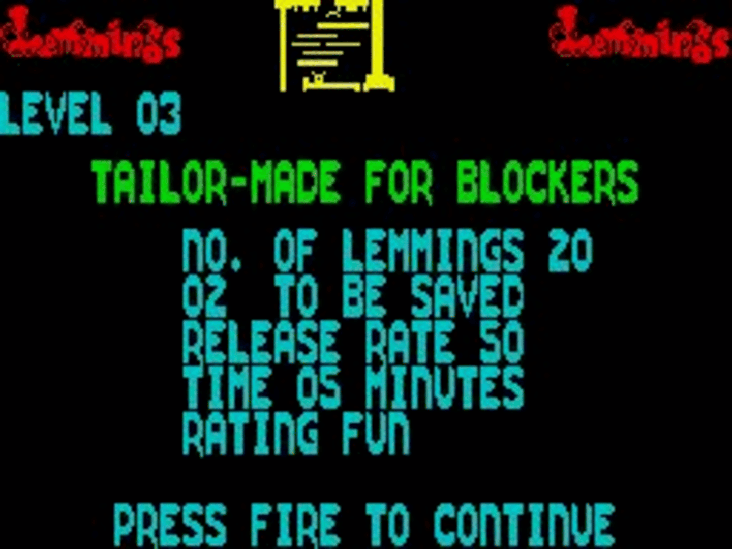 Lemmings screenshot