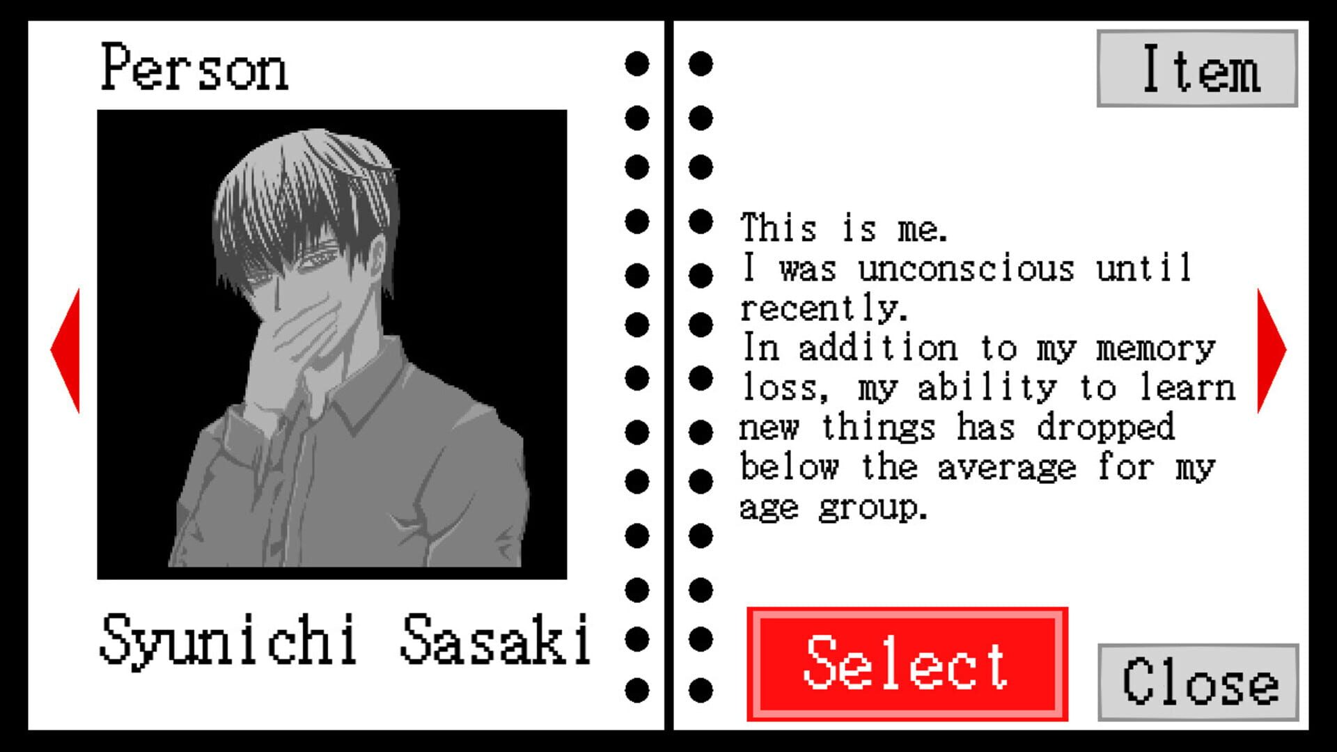 Remembering/Not remembering Sin - Screenshot