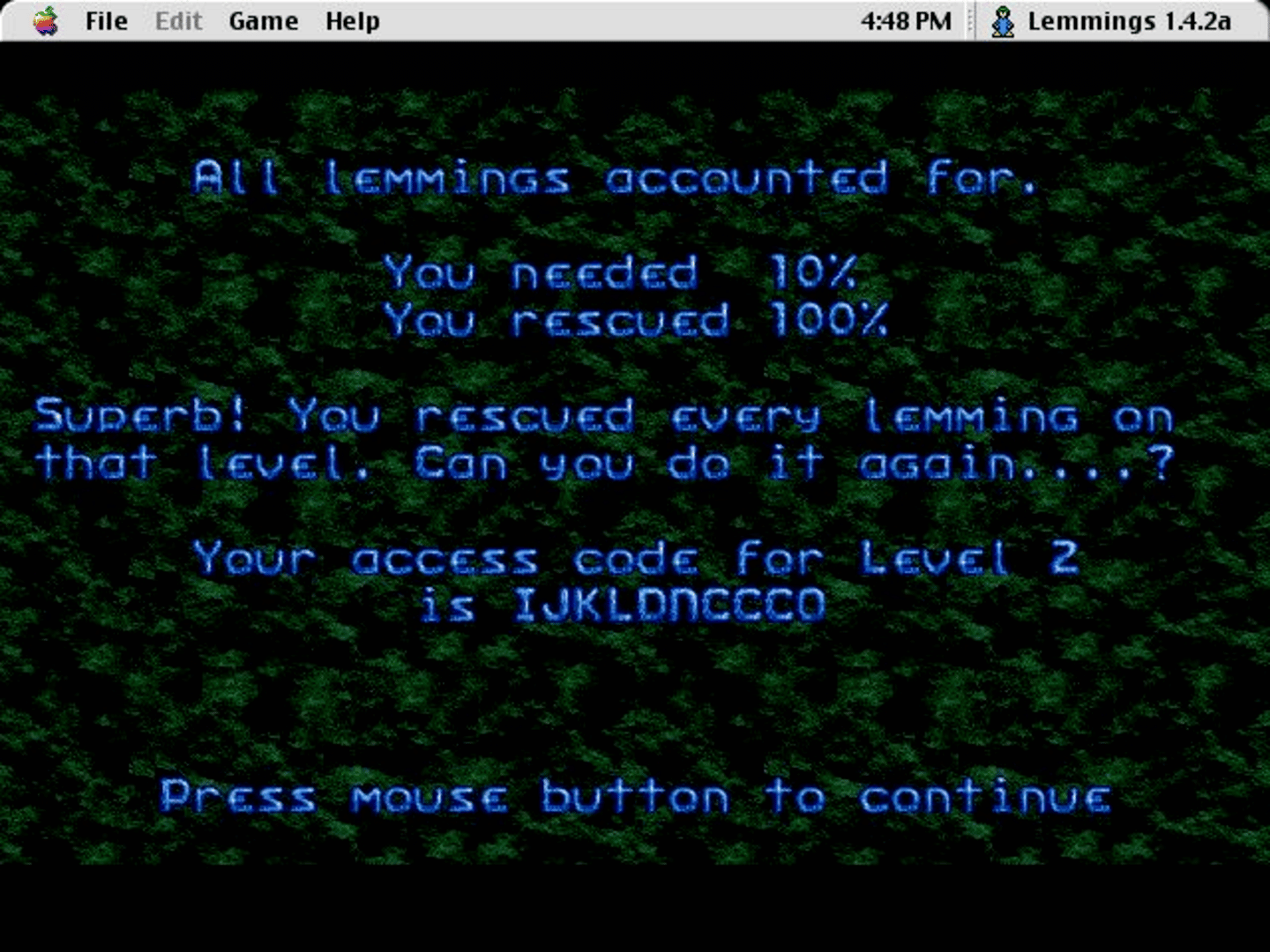 Lemmings screenshot