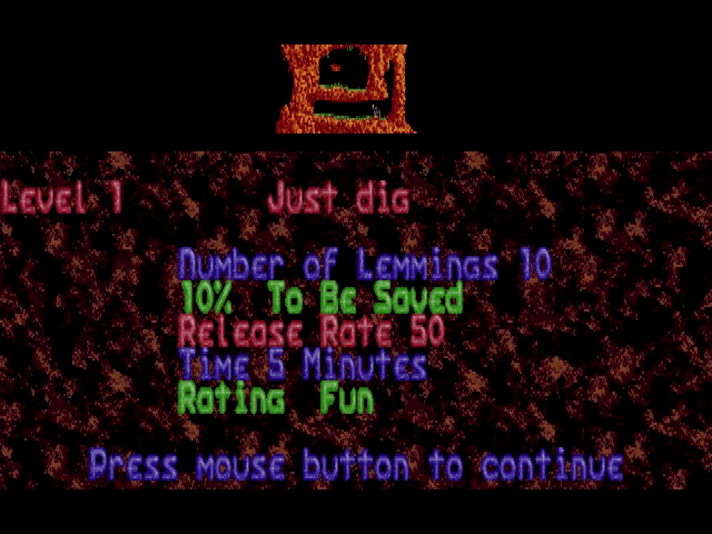 Lemmings screenshot