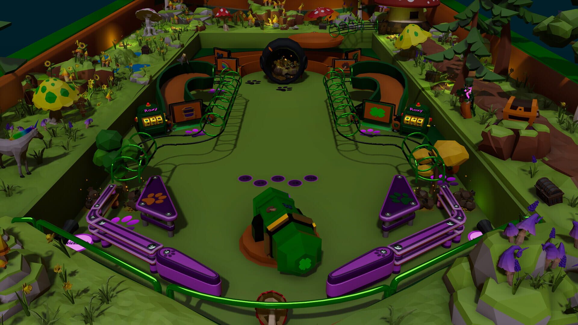 Roxy Raccoon's Pinball Panic: St. Patrick's Paradise - Screenshot