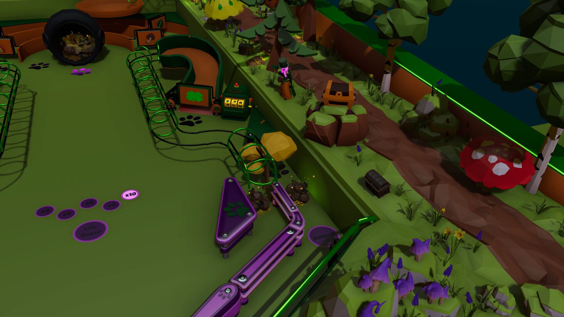 Roxy Raccoon's Pinball Panic: St. Patrick's Paradise - Screenshot