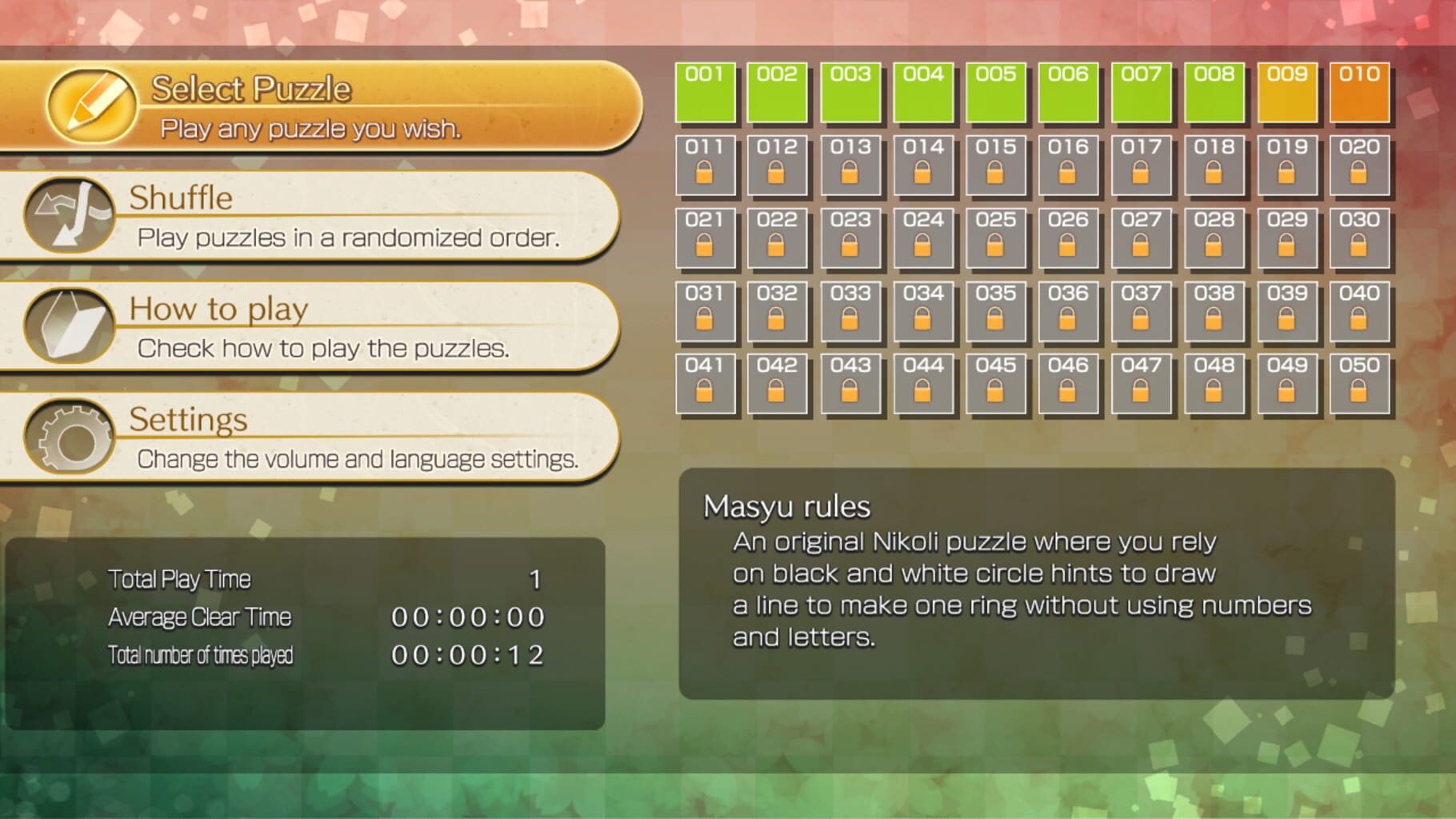 Puzzle by Nikoli S: Masyu screenshot