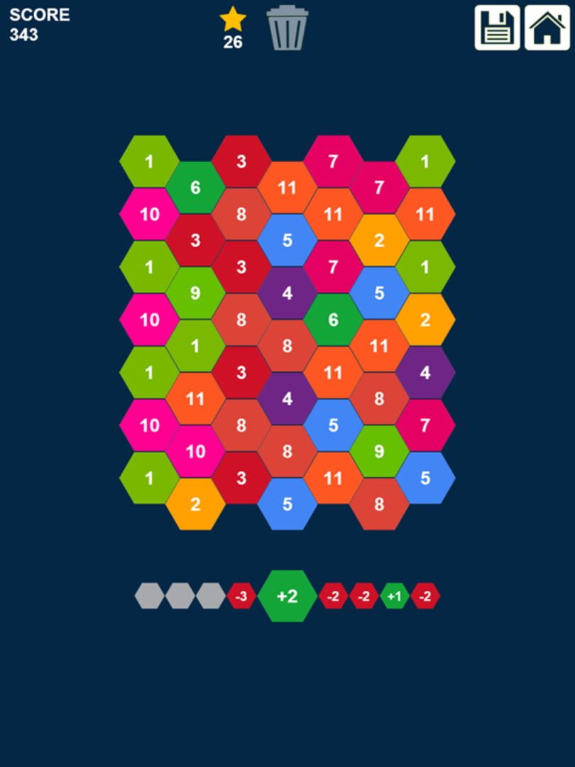 Drag n Merge Hexagons - Screenshot