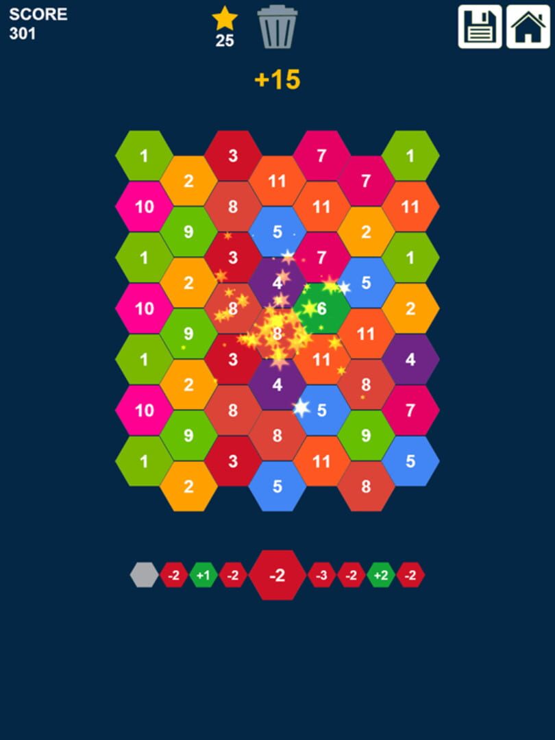 Drag n Merge Hexagons - Screenshot