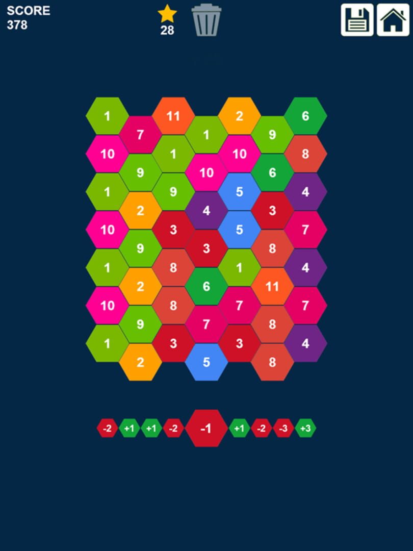 Drag n Merge Hexagons - Screenshot