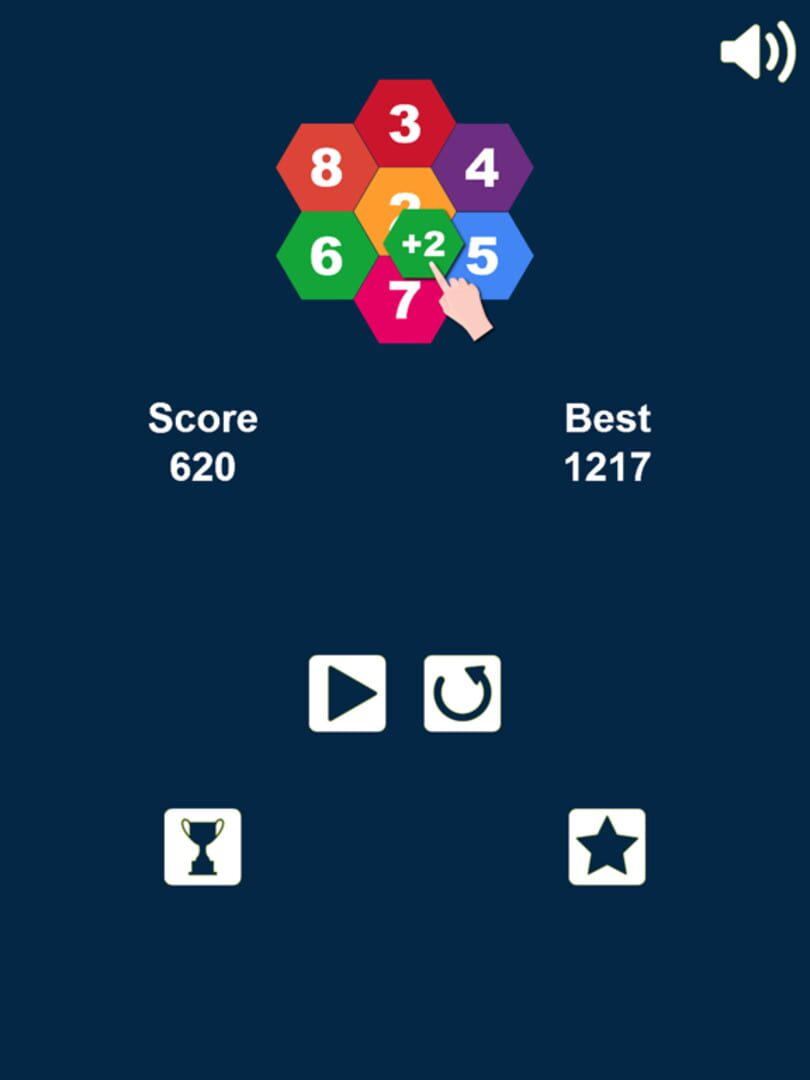 Drag n Merge Hexagons - Screenshot