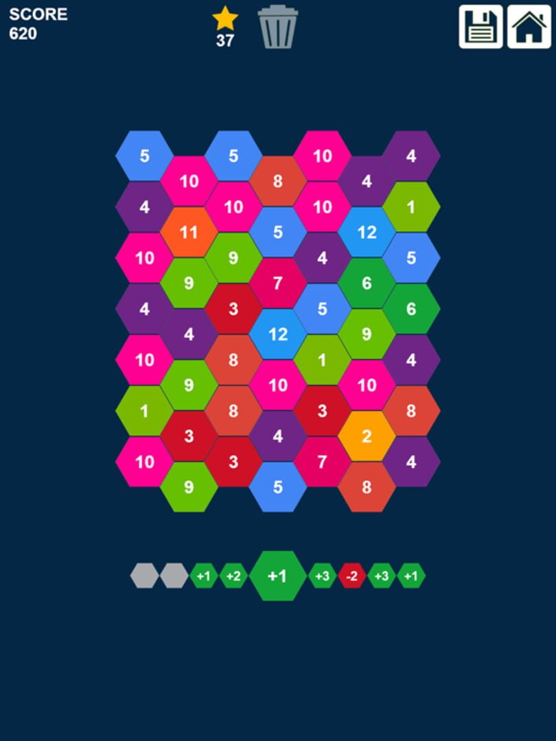 Drag n Merge Hexagons - Screenshot