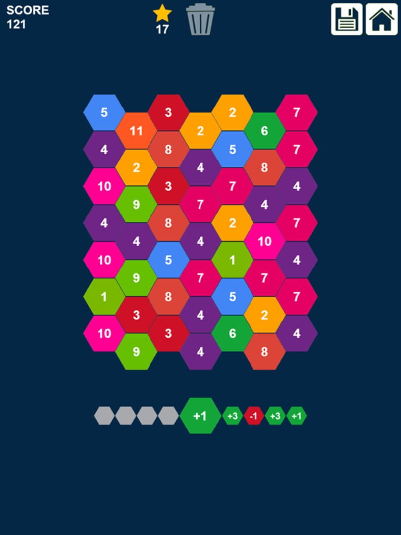 Drag n Merge Hexagons - Screenshot