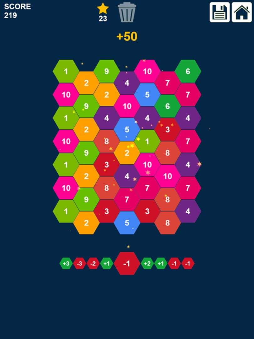 Drag n Merge Hexagons - Screenshot