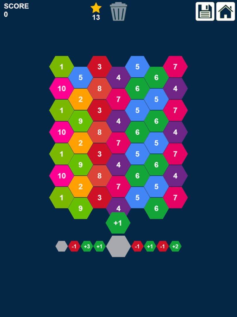 Drag n Merge Hexagons - Screenshot