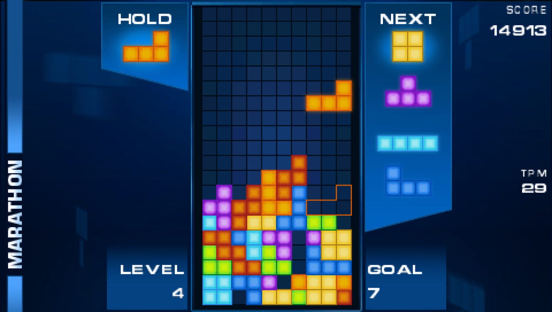 Captura de pantalla - Tetris