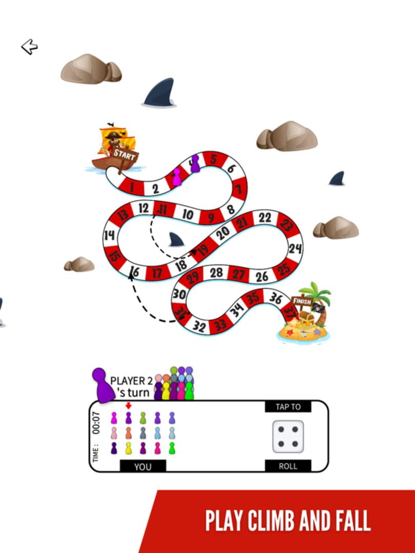 Climb and Fall Dice Adventure - Screenshot