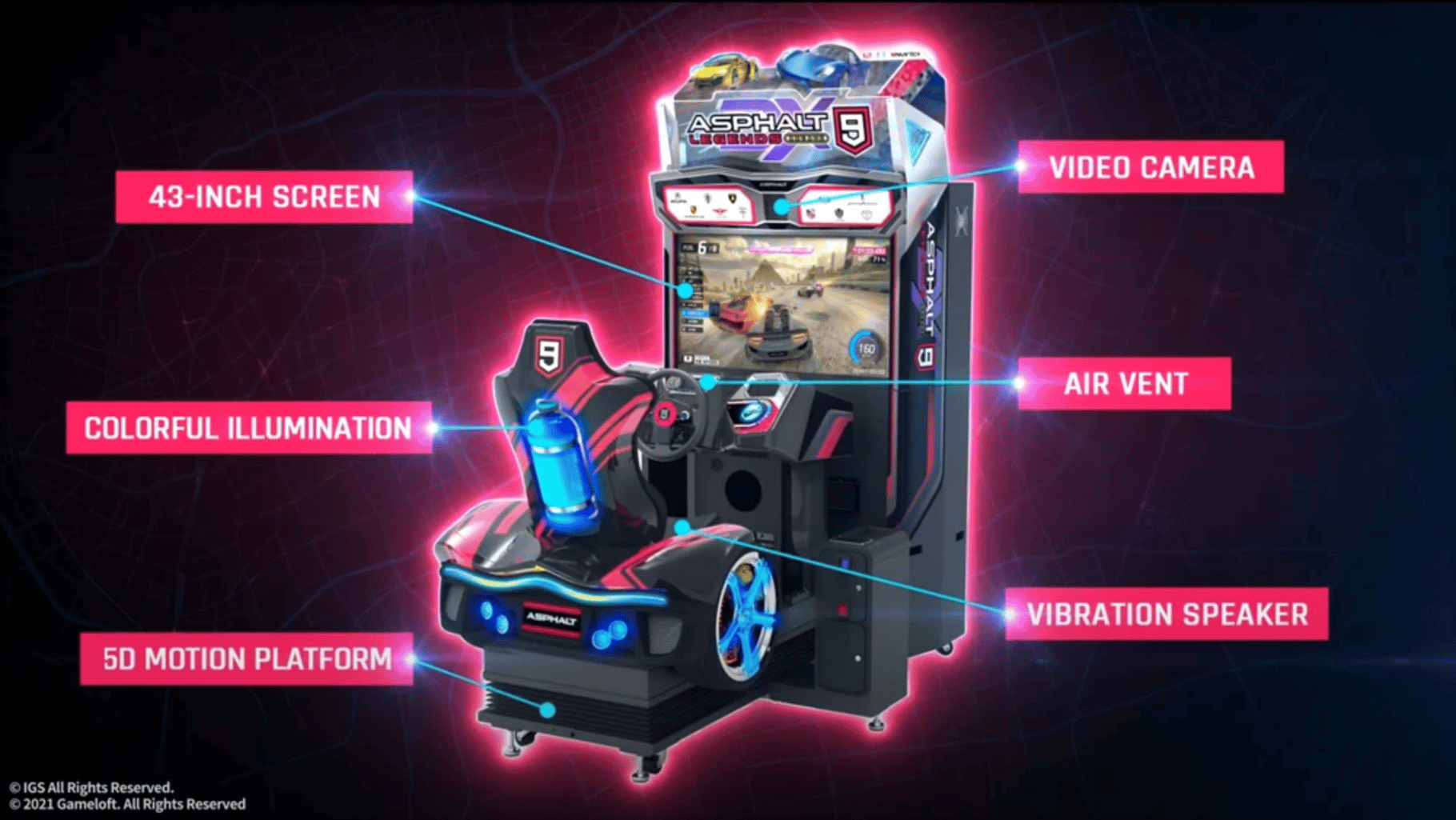 Asphalt 9 Legends 5D Arcade Racing Machine –