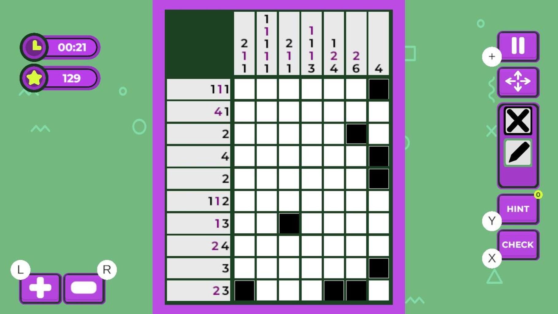 Squares and Numbers screenshot