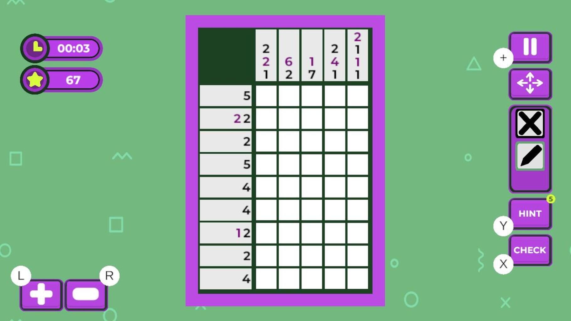 Squares and Numbers screenshot