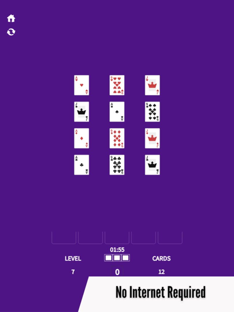 Solitaire 21 Card Sort - Screenshot