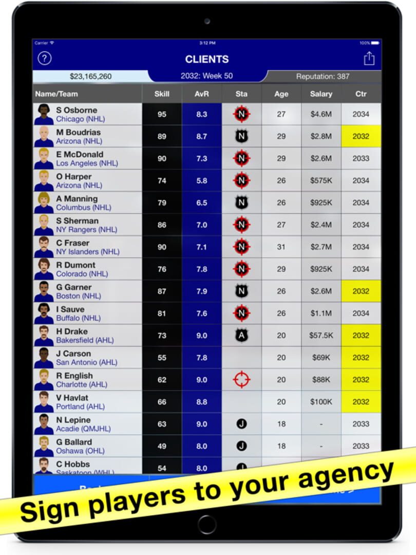 Hockey Agent - Screenshot