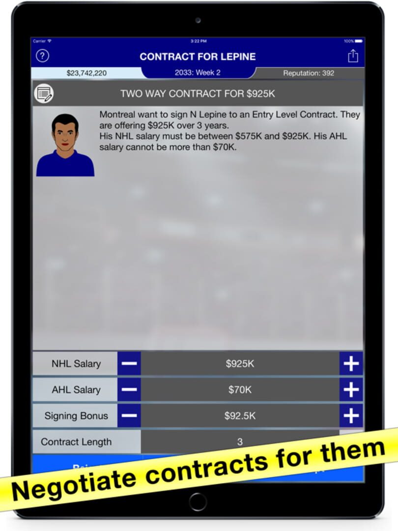 Hockey Agent - Screenshot