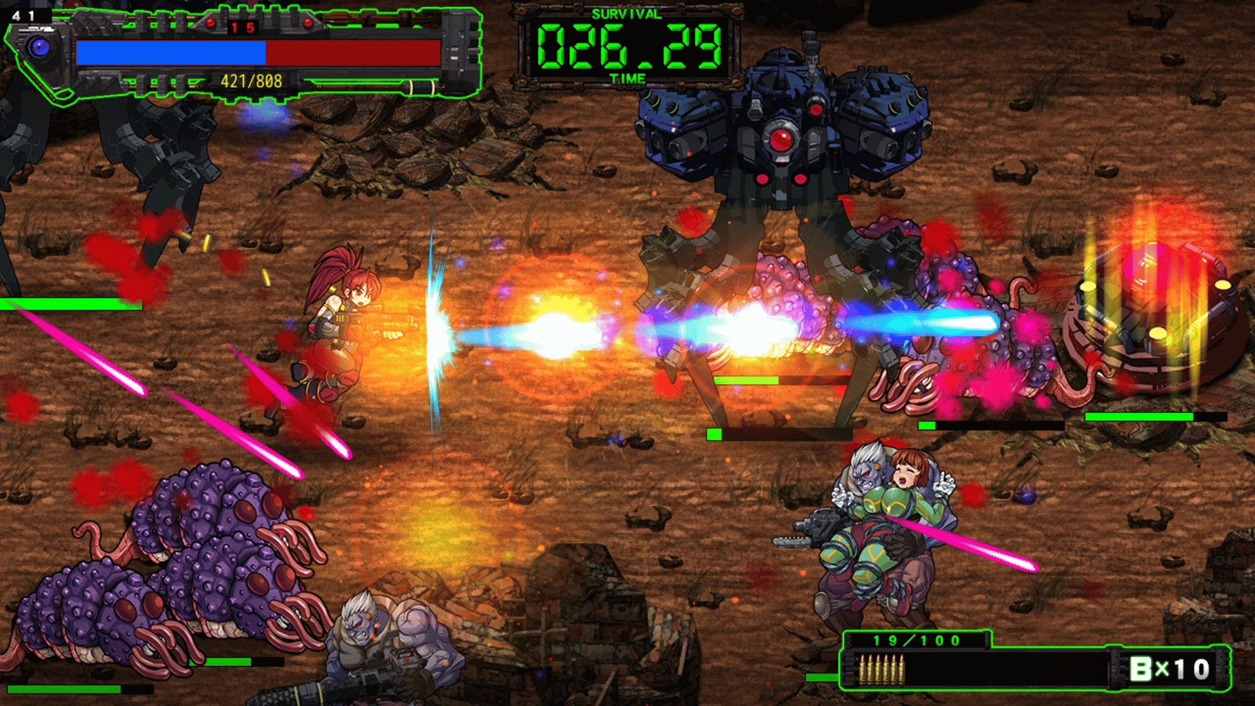 Pixel Game Maker Series: Tentacled Terrors Tyrannize Terra! screenshot