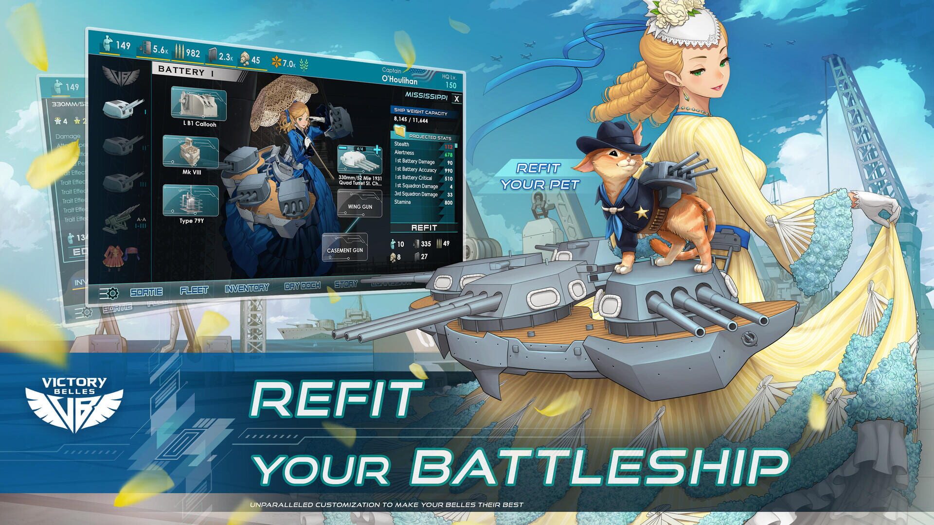 Victory Belles: Battleship Girls of WWII - Screenshot