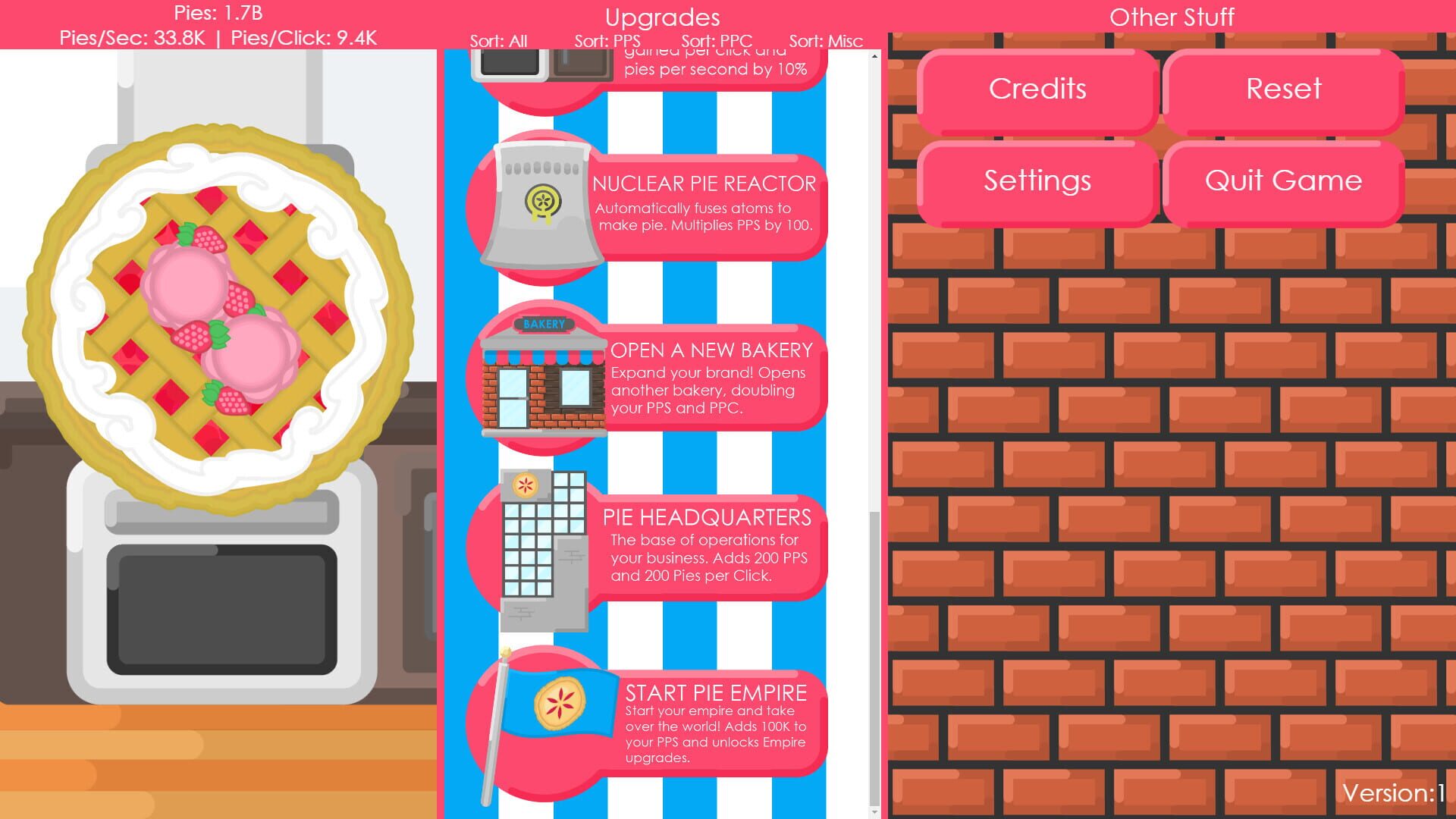 PieClicker - Screenshot