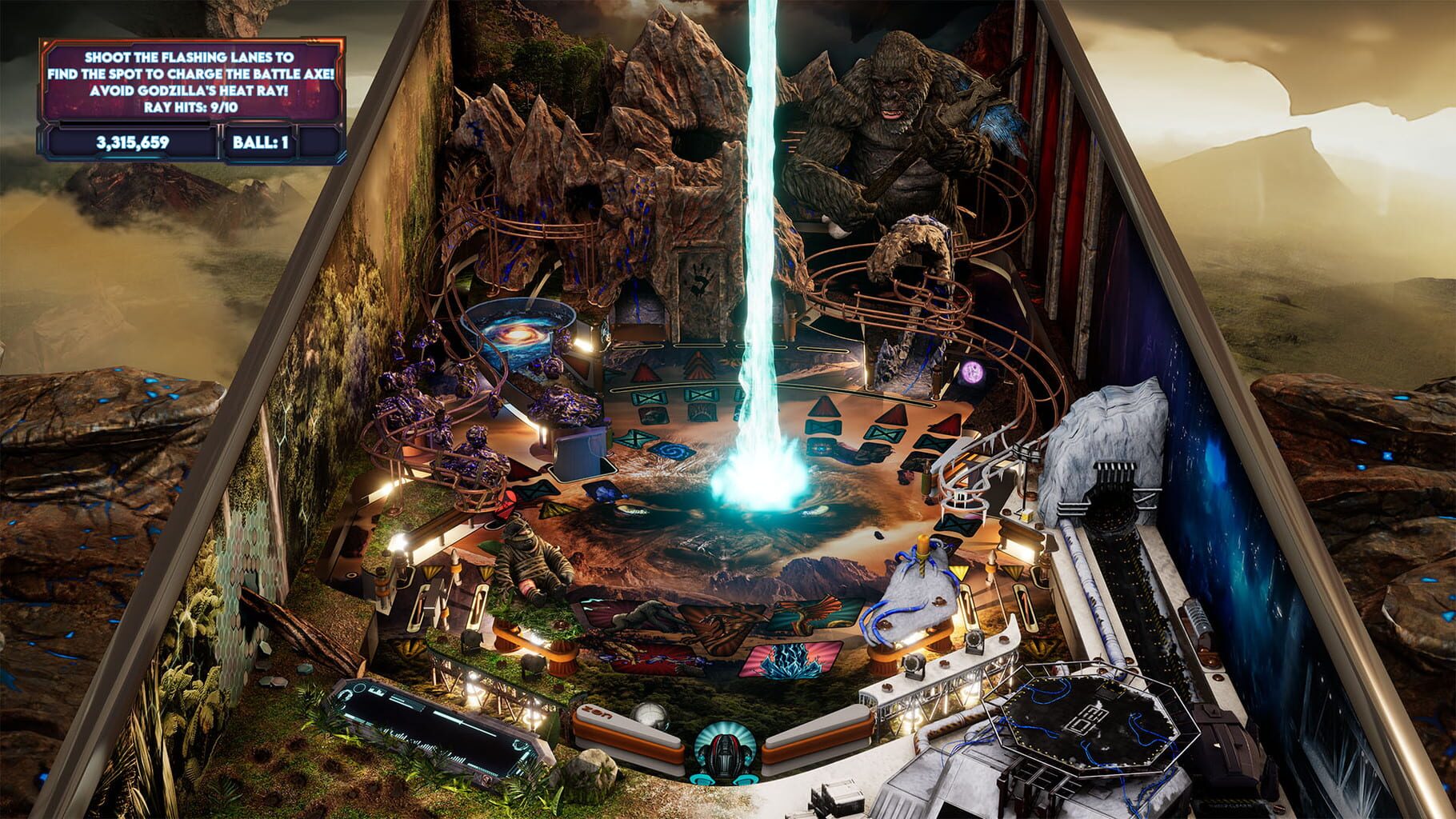 Captura de pantalla - Pinball FX: Godzilla vs. Kong Pinball Pack