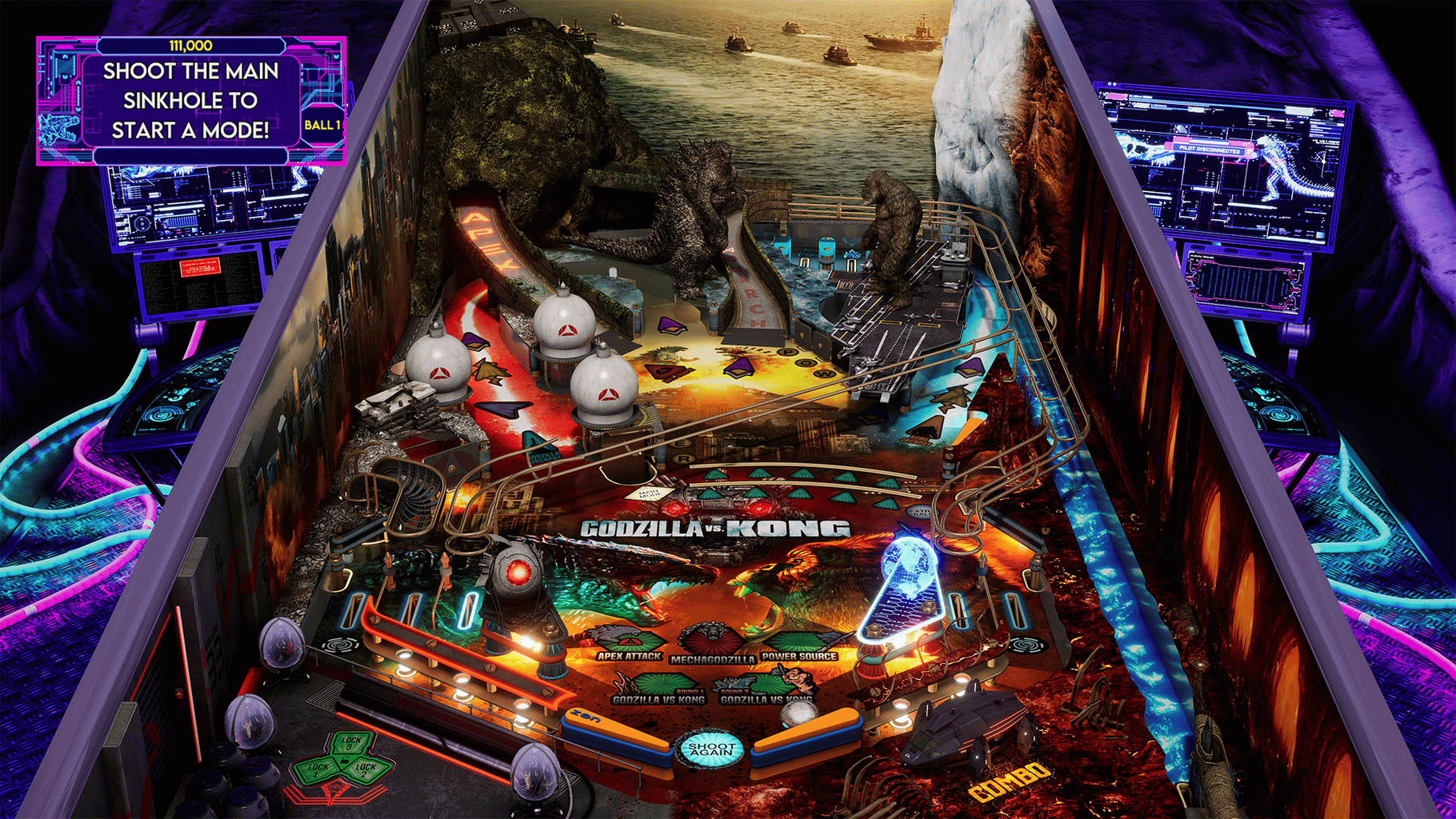 Pinball FX: Godzilla vs. Kong Pinball Pack screenshot