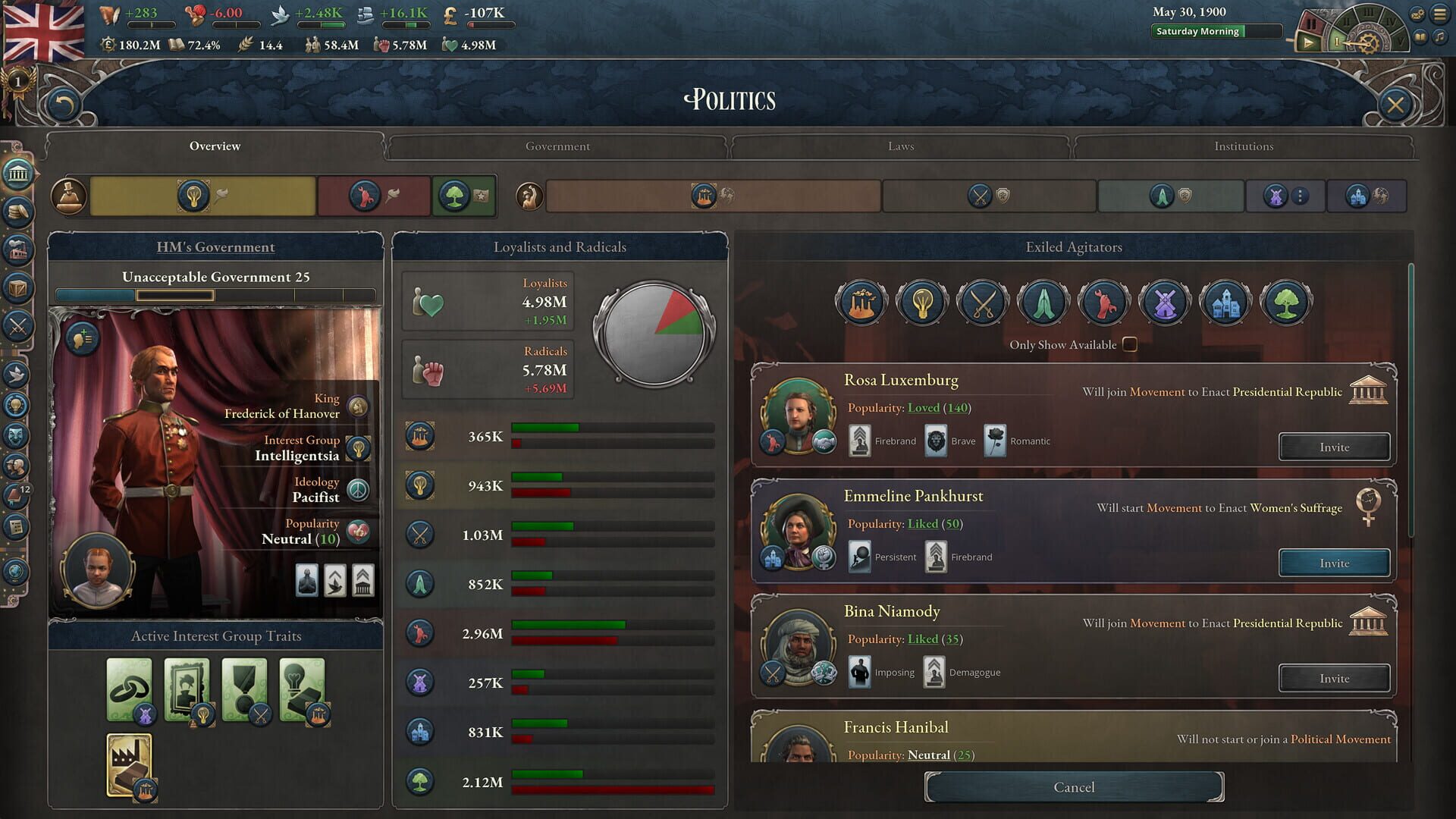 Victoria 3: Voice of the People - Screenshot