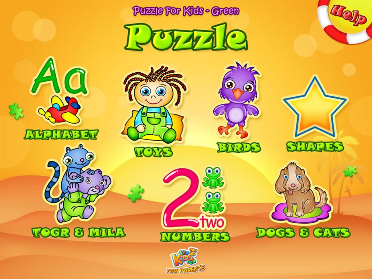 Captura de pantalla - 123 Kids Fun Puzzle Green