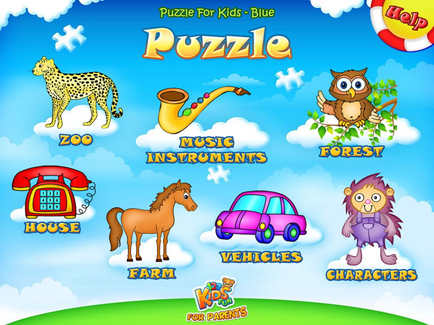 Captura de pantalla - 123 Kids Fun Puzzle Blue