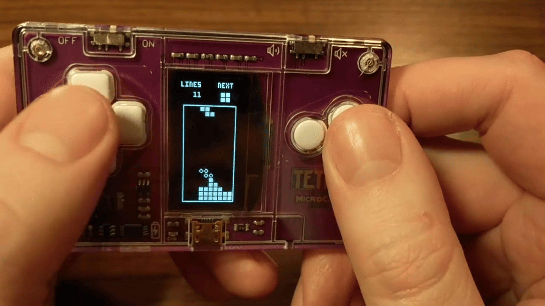 Tetris MicroCard screenshot