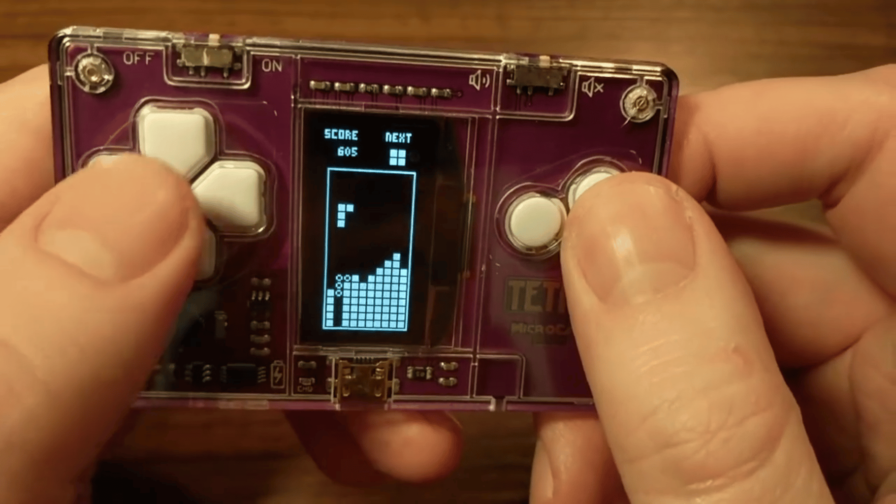 Tetris MicroCard screenshot