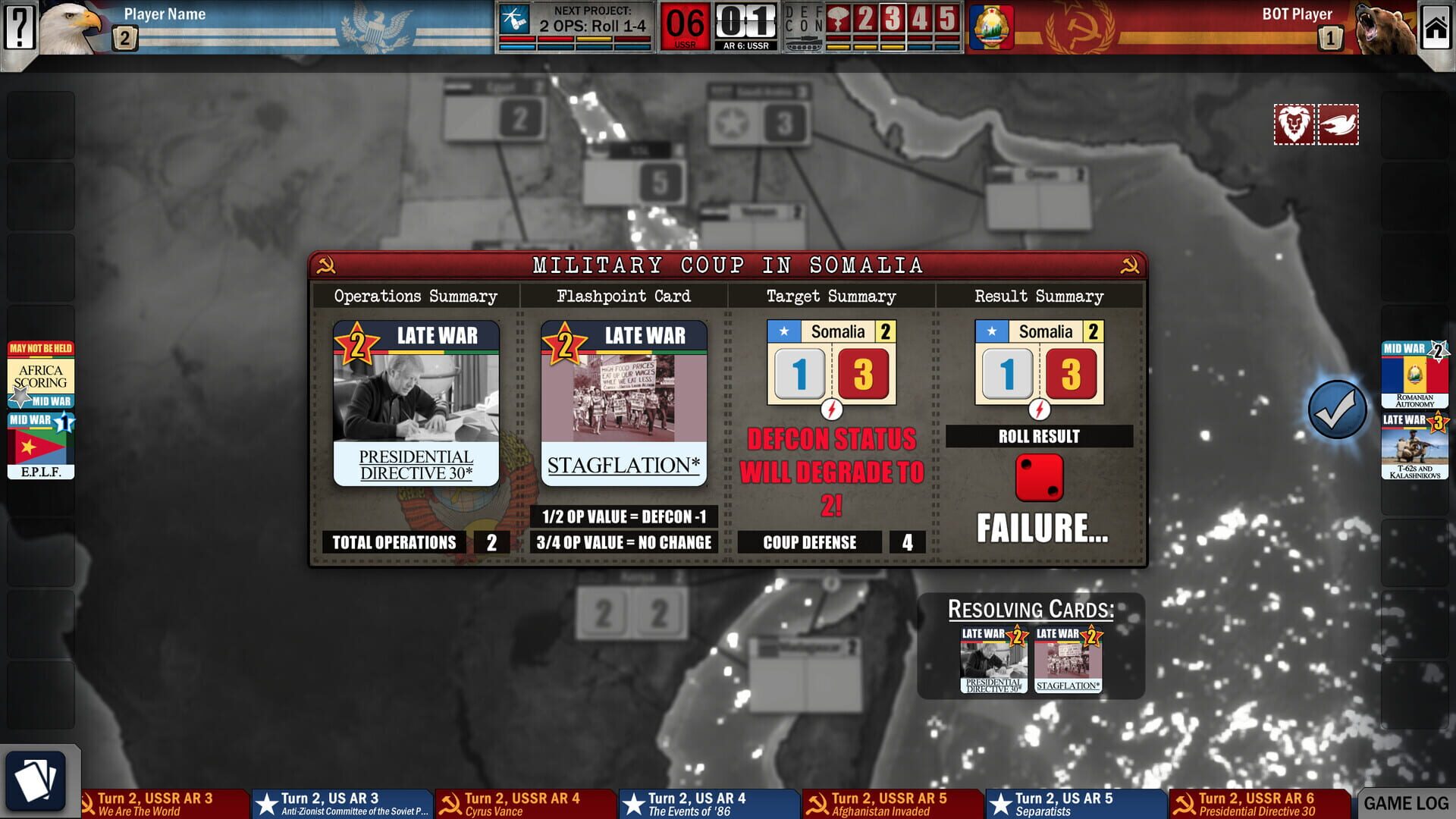 Twilight Struggle: Red Sea - Screenshot