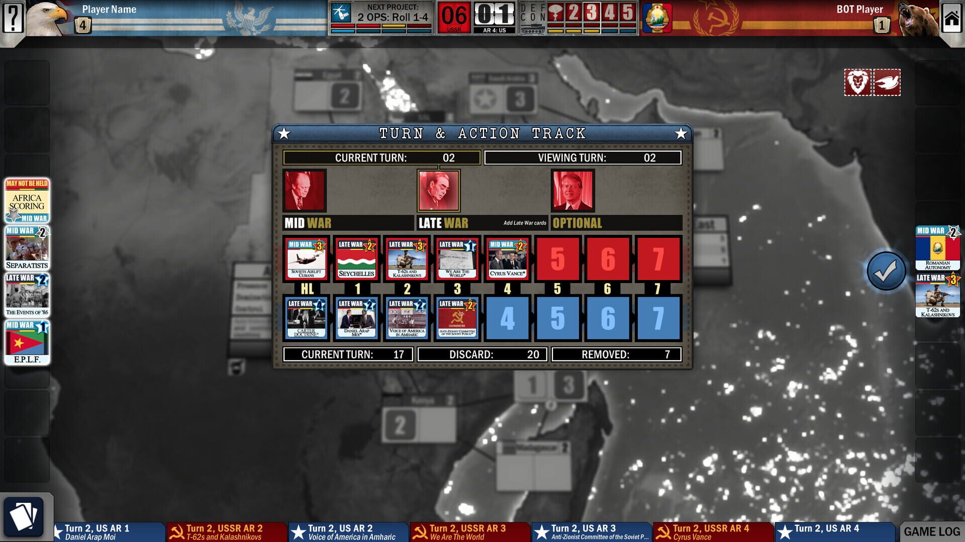 Twilight Struggle: Red Sea - Screenshot