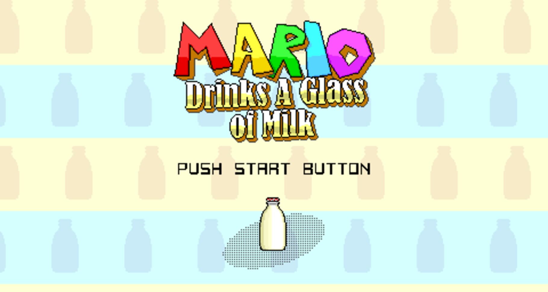 Mario Drinks A Glass of Milk