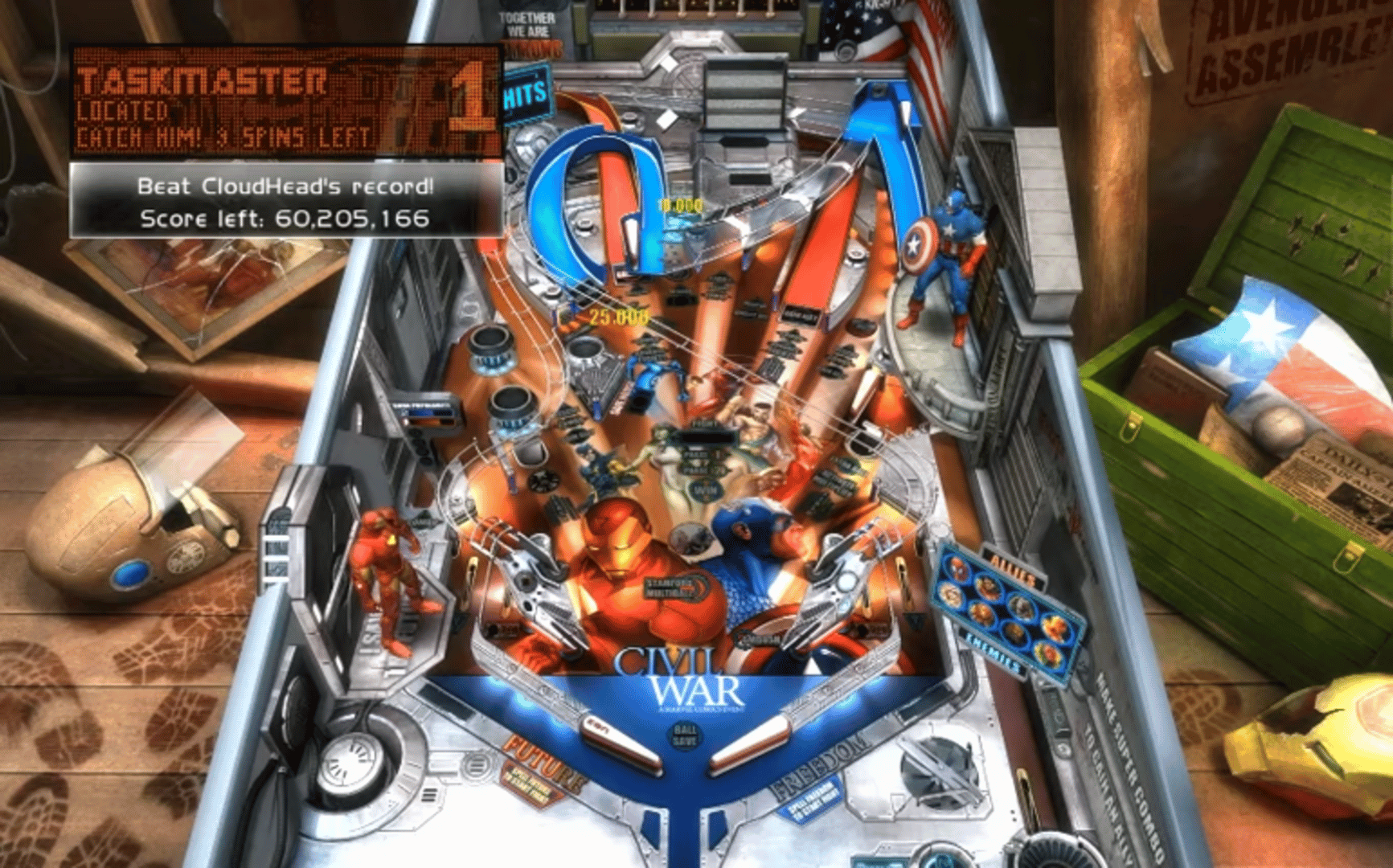 Pinball FX 2: Marvel Civil War screenshot