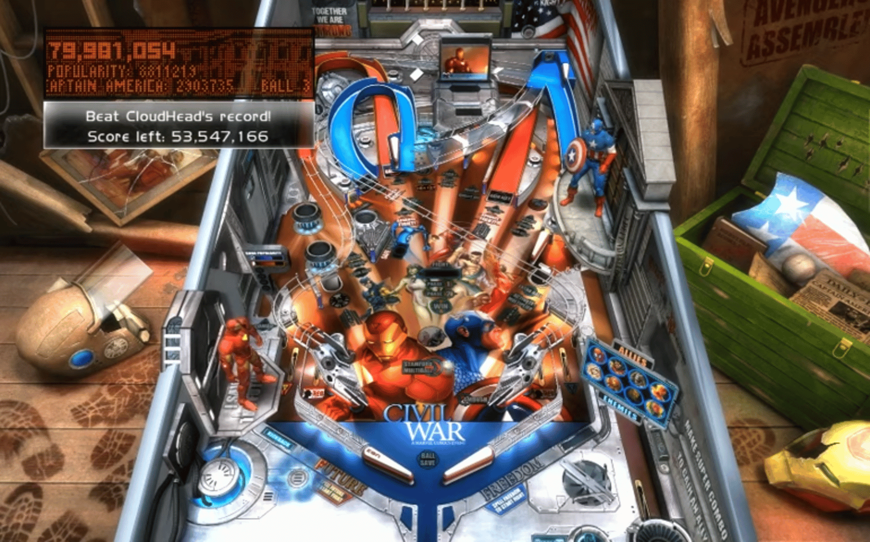 Pinball FX 2: Marvel Civil War screenshot