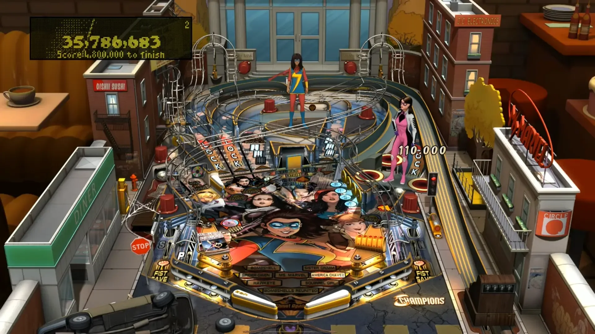 Captura de pantalla - Pinball FX2: Marvel's Women of Power