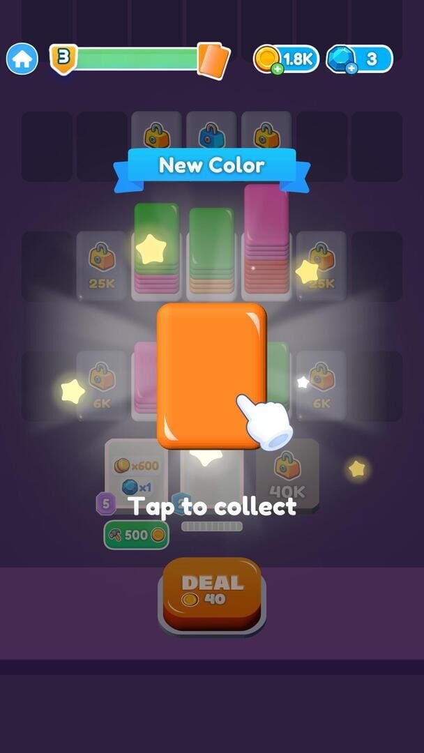 Card Shuffle Sort - Screenshot