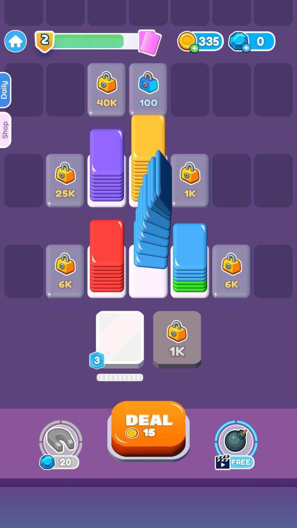 Card Shuffle Sort - Screenshot