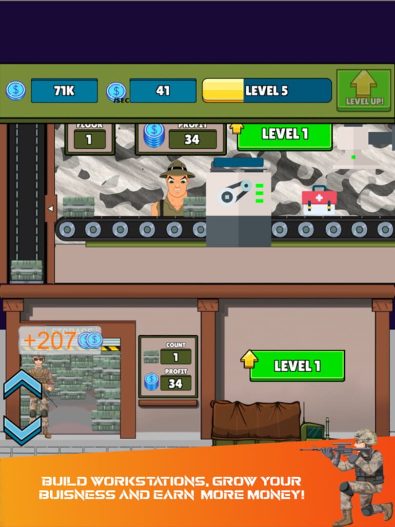 Idle Military Factory Tycoon - Screenshot