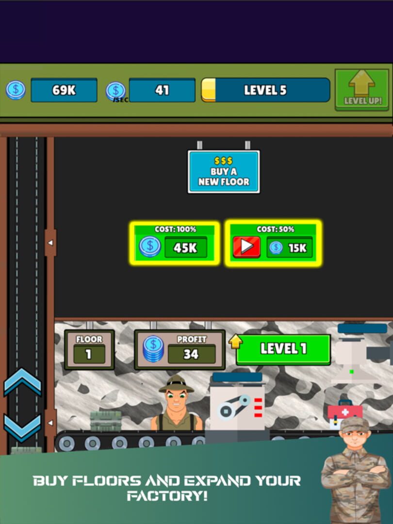 Idle Military Factory Tycoon - Screenshot