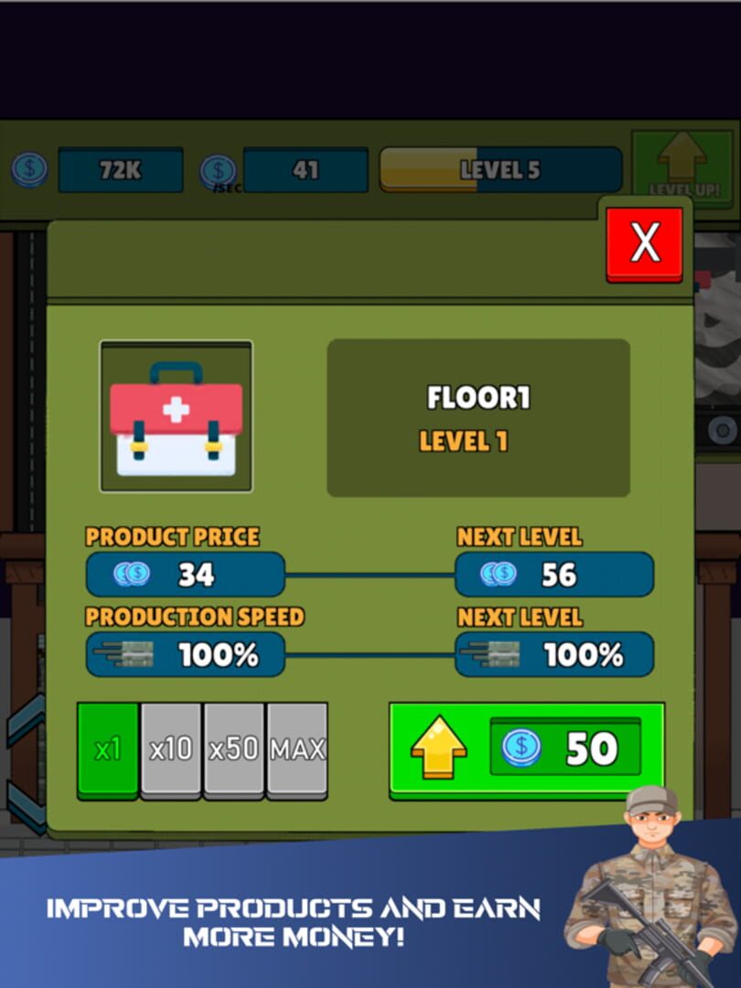 Idle Military Factory Tycoon - Screenshot