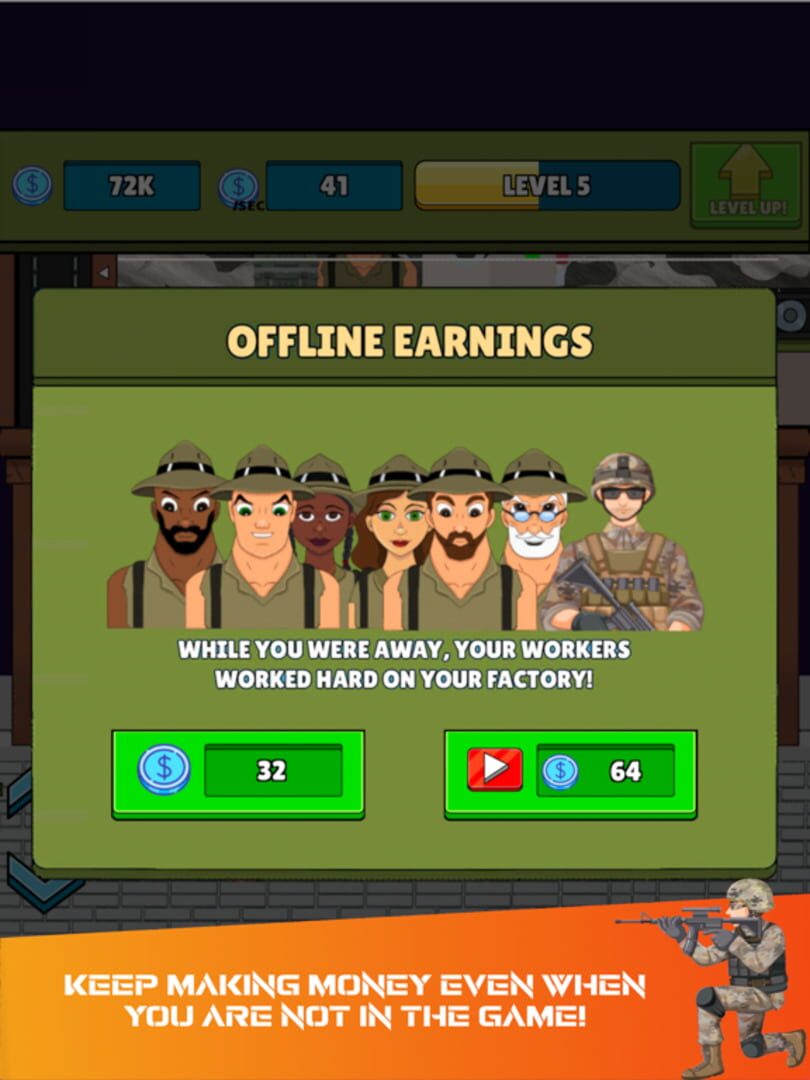 Idle Military Factory Tycoon - Screenshot
